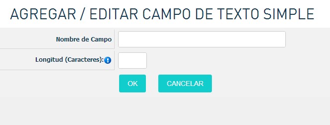agregar campo de texto simple